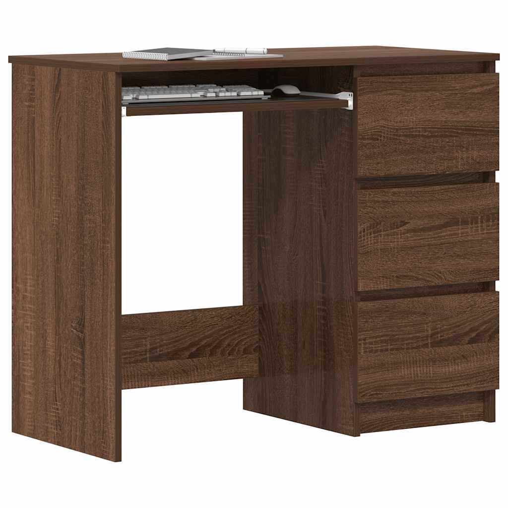 vidaXL Γραφείο Καφέ Δρυς 90 x 45 x 76 εκ. από Επεξεργασμένο Ξύλο