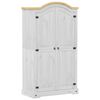 vidaXL Ντουλάπα Corona Λευκό 102x52x186 εκ. από Μασίφ Ξύλο Πεύκου