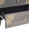 vidaXL Κομοδίνο με συρτάρι Γκρι 50 x 33 x 62 εκ. Μασίφ ξύλο μάνγκο