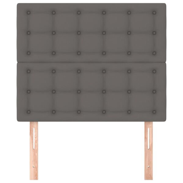 vidaXL Κεφαλάρι Γκρι 80x5x118/128 εκ. από Συνθετικό Δέρμα