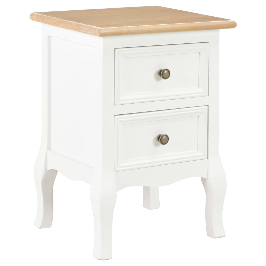 vidaXL Κομοδίνα 2 Τεμ. Λευκά 35 x 30 x 49 εκ. από MDF
