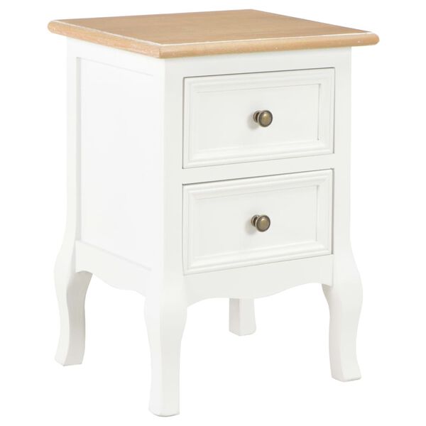 vidaXL Κομοδίνα 2 Τεμ. Λευκά 35 x 30 x 49 εκ. από MDF