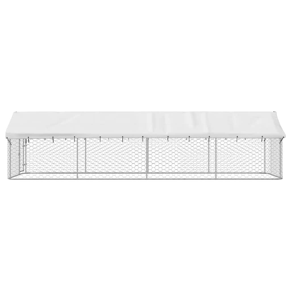 vidaXL Κλουβί Σκύλου Εξωτερικού Χώρου 600 x 200 x 150 εκ. με Στέγαστρο