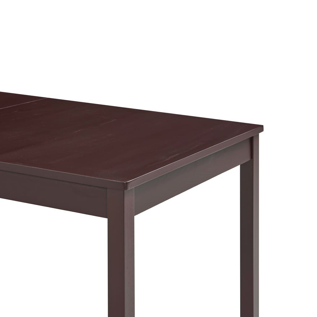 vidaXL Τραπεζαρία Σκούρο Καφέ 140 x 70 x 73 εκ. από Ξύλο Πεύκου