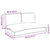 vidaXL Σετ Μαξιλαριών Πάγου 3 pcs Βασιλικό Μπλε 120 x 80 x 12 cm