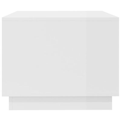 vidaXL Τραπεζάκι Σαλονιού Γυαλιστερό Λευκό 102,5x55x44 εκ Μοριοσανίδα