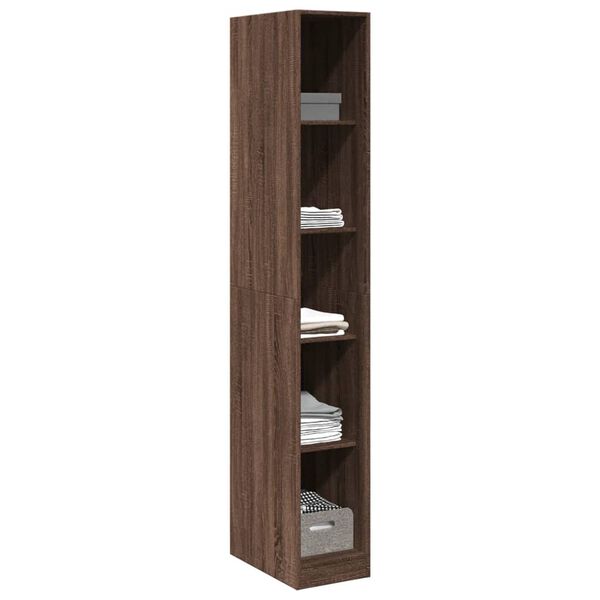 vidaXL Ντουλάπα Καφέ Δρυς 30x50x200 εκ. από Επεξεργασμένο Ξύλο