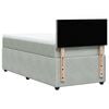 vidaXL Κρεβάτι Boxspring με Στρώμα Ανοιχτό Γκρι 90x190 εκ. Βελούδινο