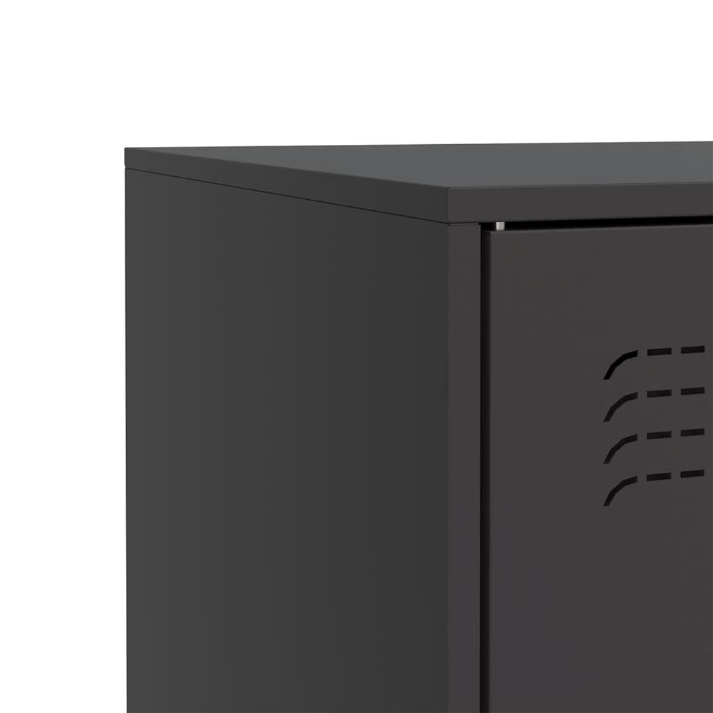 vidaXL Ντουλάπι Μαύρο 67x39x83 εκ. από Ατσάλι