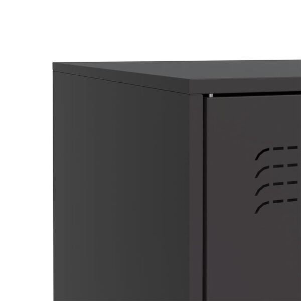 vidaXL Ντουλάπι Μαύρο 67x39x83 εκ. από Ατσάλι