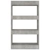 vidaXL Βιβλιοθήκη/Διαχωρισ. Χώρου Γκρι Σκυρ. 60x24x186 εκ. Επεξ. Ξύλο