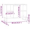 vidaXL Ντουλάπι Μπάνιου Μαύρο 80 x 33 x 60 εκ. από Επεξεργασμένο Ξύλο