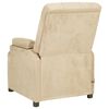 vidaXL Πολυθρόνα Μασάζ Κρεμ από Συνθετικό Καστόρι