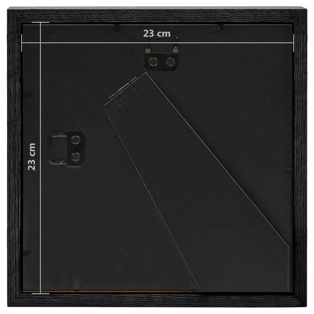 vidaXL Κορνίζες 3D 3 τεμ. Μαύρο 23 x 23 εκ. για Φωτογραφίες 13 x 13 εκ