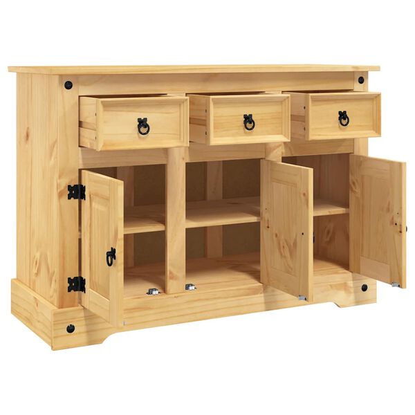 vidaXL Μπουφές Corona Καφέ 112x44x78 εκ. Μασίφ Ξύλο Μεξικάνικου Πεύκου