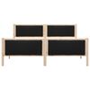 vidaXL Σκελετός Κρεβατιού με κεφαλάρι Μαύρο 180 x 200 cm ύφασμα