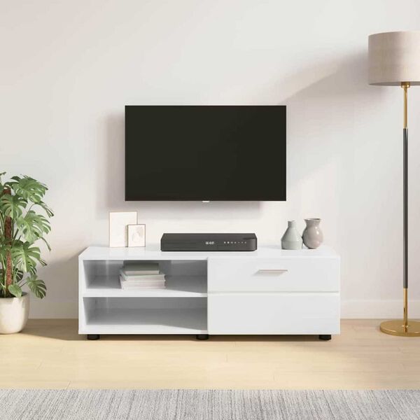 vidaXL Ντουλάπι TV με συρτάρι Γκρι σκυροδέματος 100.5 x 39 x 30 εκ