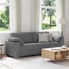 vidaXL Καναπές με μαξιλάρι Σκούρο γκρι 219 x 77 x 82 εκ ύφασμα