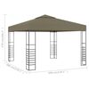 vidaXL Τέντα Εκδηλώσεων Κήπου Taupe 3 x 3 μ. 180 γρ/μ²