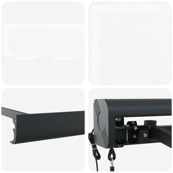 vidaXL Αντιανεμικό Λευκό 350 x 250 x 165 εκ. Πολυεστέρας και Αλουμίνιο