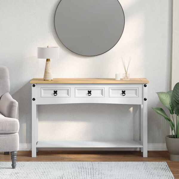 vidaXL End Table Corona &Lambda;&epsilon;&upsilon;&kappa;ό 114 x 34,5 x 73 &epsilon;&kappa;. &Sigma;&tau;&epsilon;&rho;&epsilon;ά &xi;&upsilon;&lambda;&epsilon;ί&alpha; &pi;&epsilon;ύ&kappa;&omicron;&upsilon;