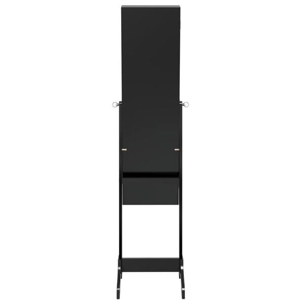 vidaXL Καθρέφτης Επιδαπέδιος με LED Μαύρος 34 x 37 x 146 εκ.