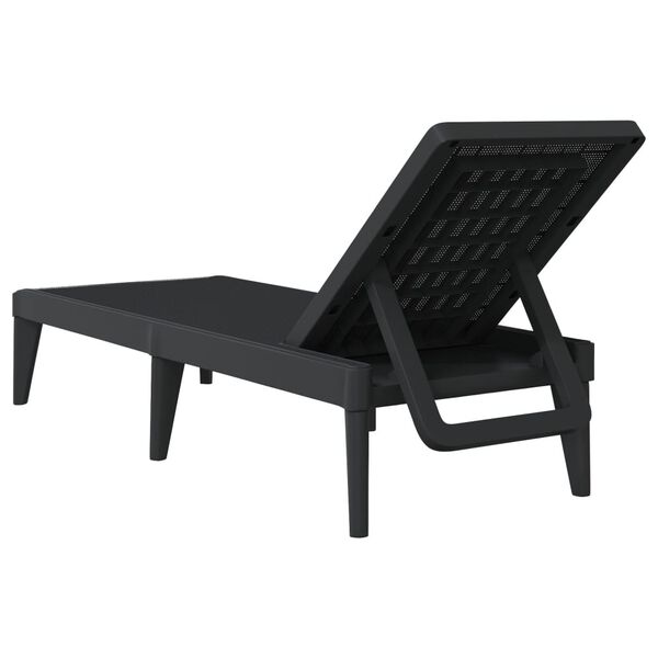vidaXL Ξαπλώστρα Ανθρακί 186 x 60 x 29 από Πολυπροπυλένιο