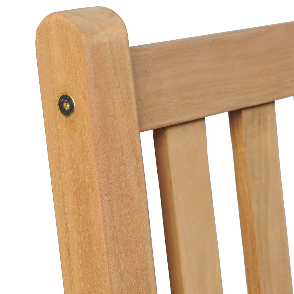 vidaXL Καρέκλες Κήπου 8 Τεμαχίων Μασίφ Ξύλο Teak με Μαύρα Μαξιλάρια