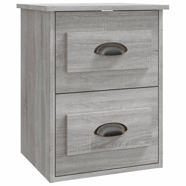vidaXL Κομοδίνο Επιτοίχιο Γκρι Sonoma 41,5x36x53 εκ.