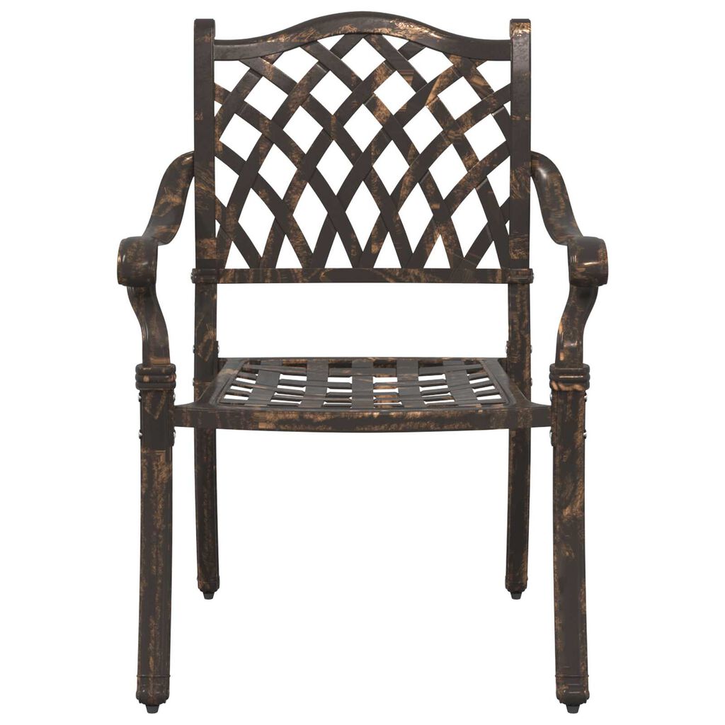 vidaXL Καρέκλα Κήπου 2 pcs Μπρονζέ 55 x 56.5 x 91εκ Αλουμίνιο