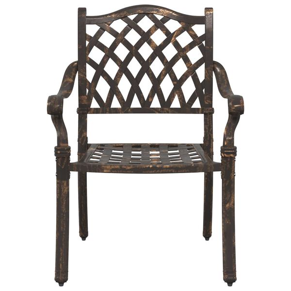 vidaXL Καρέκλα Κήπου 2 pcs Μπρονζέ 55 x 56.5 x 91εκ Αλουμίνιο