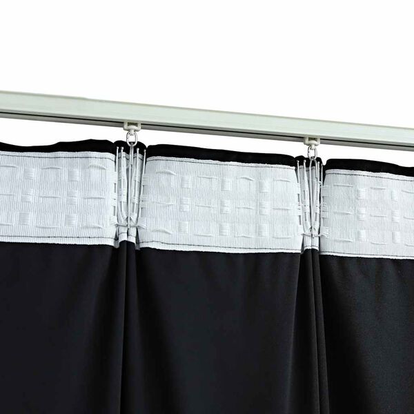 vidaXL Κουρτίνα Συσκότισης με Γάντζους Μαύρη 290 x 245 εκ. Βελούδο