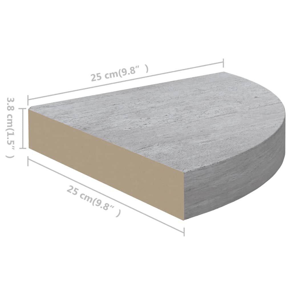 vidaXL Ράφια Τοίχου Γωνιακά 2 τεμ. Δρυς/Λευκό 25 x 25 x 3,8 εκ από MDF