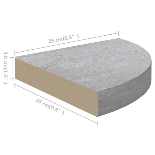 vidaXL Ράφια Τοίχου Γωνιακά 2 τεμ. Δρυς/Λευκό 25 x 25 x 3,8 εκ από MDF