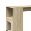 vidaXL Τραπέζι Μπαρ με Ράγες Sonoma Δρυς 101x40x103,5 εκ Επεξεργ. Ξύλο
