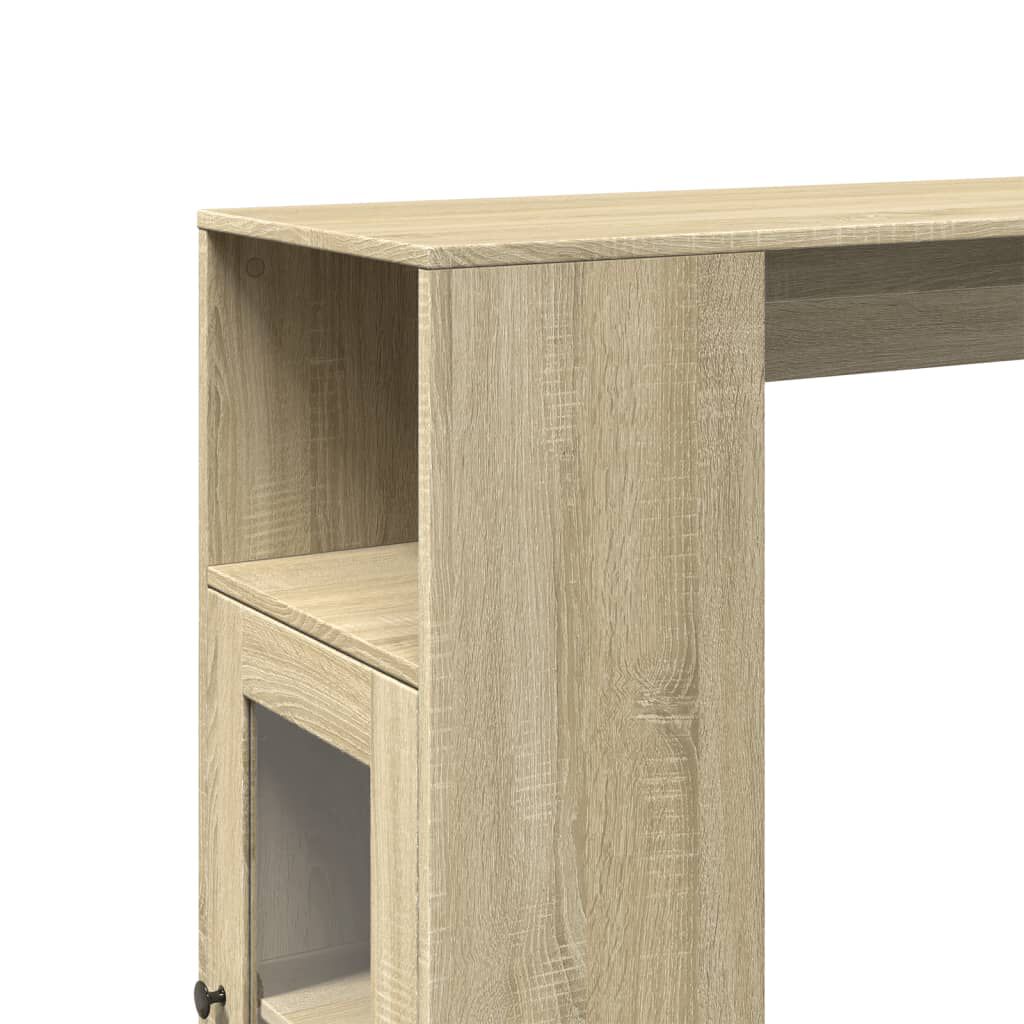 vidaXL Τραπέζι Μπαρ με Ράγες Sonoma Δρυς 101x40x103,5 εκ Επεξεργ. Ξύλο