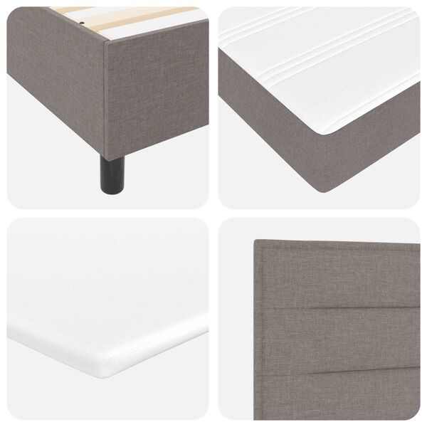 vidaXL Κρεβάτι Box Spring με Στρώμα Ταμπά 80x200 εκ. Υφάσμα