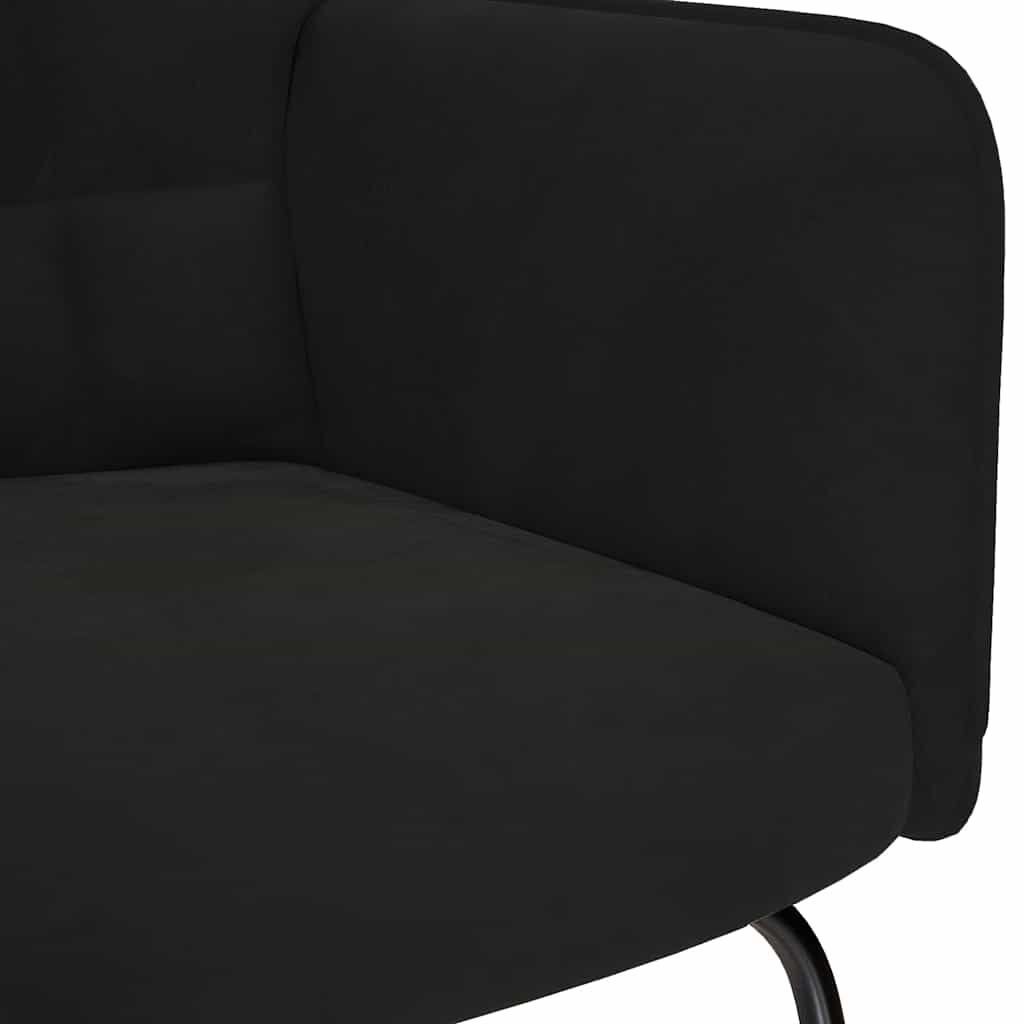 vidaXL Πολυθρόνα Κουνιστή Μαύρη Βελούδινη