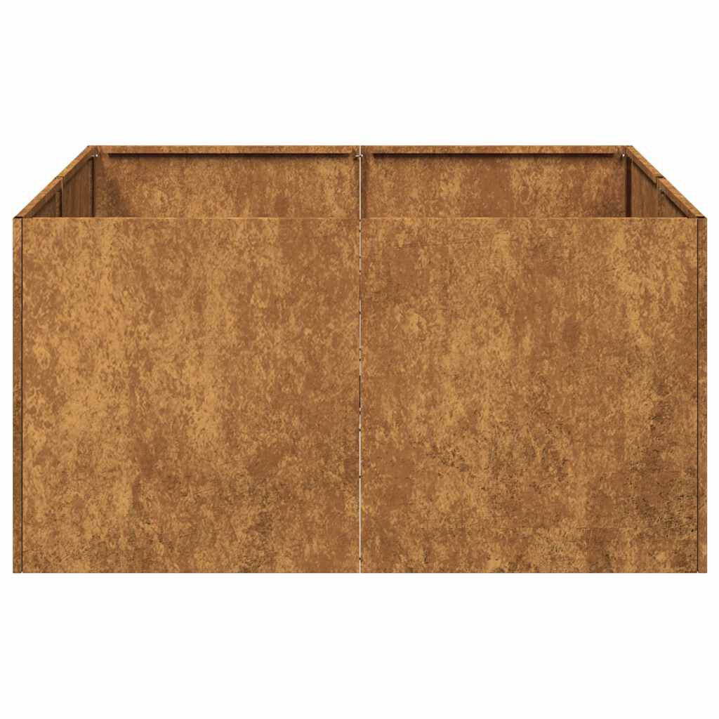 vidaXL Ζαρντινιέρα Σκουριασμένο 80x80x40εκ. Ατσάλι Σκληρυθέν στον Αέρα