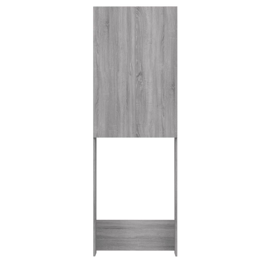 vidaXL Ντουλάπι Πλυντηρίου Γκρι Sonoma 64 x 25,5 x 190 εκ.