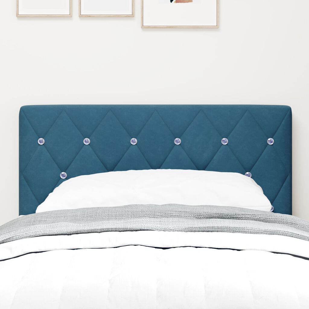 κεφαλάρι vidaXL με κρύσταλλο, tufted, σκούρο μπλε, 80 εκ βελούδο