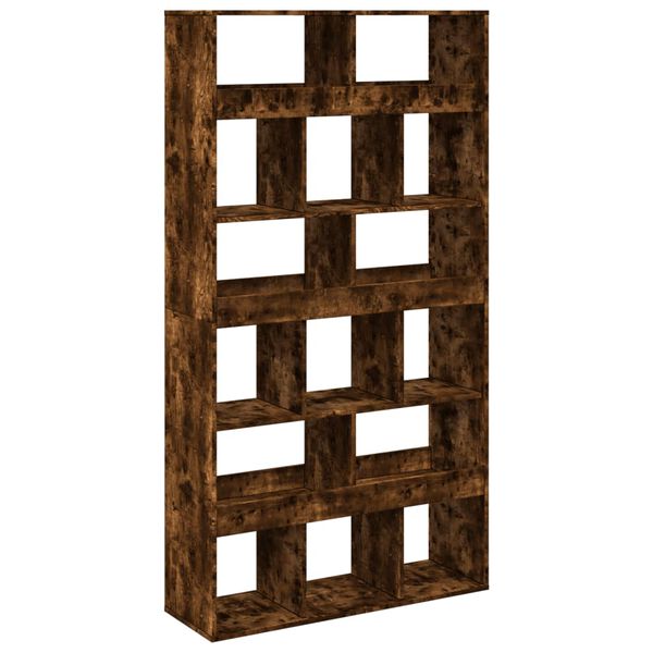vidaXL Βιβλιοθήκη Καπνιστή Δρυς 100x33x187,5εκ. από Επεξεργασμένο Ξύλο