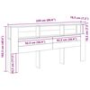 vidaXL Κρεβάτι με Κεφαλάρι 220 x 18,5 x 104,5 εκ. Επεξεργασμένο ξύλο