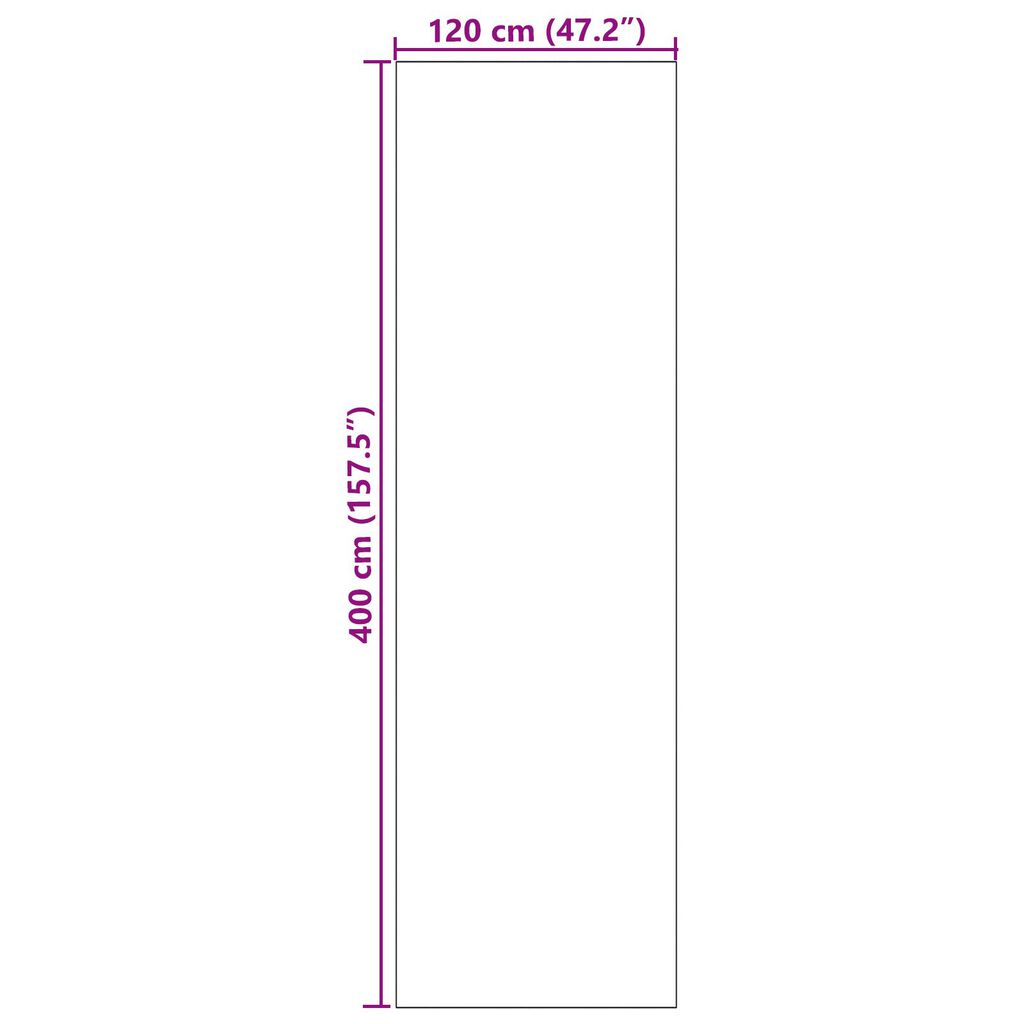 vidaXL Πατάκι Πόρτας Πλενόμενο Καφέ 120x400 εκ.