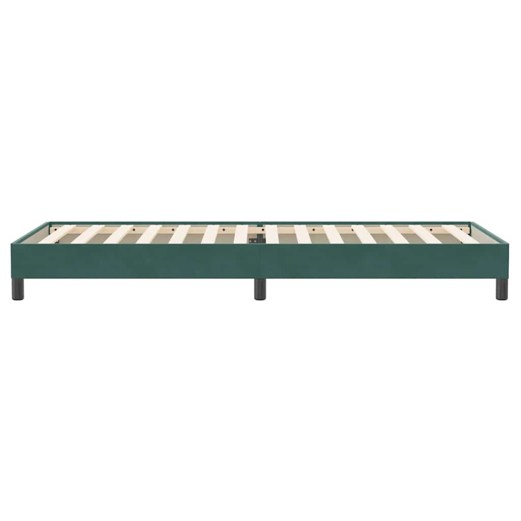 vidaXL Box Spring κρεβάτι χωρίς στρώμα σκούρο πράσινο 80x220εκ