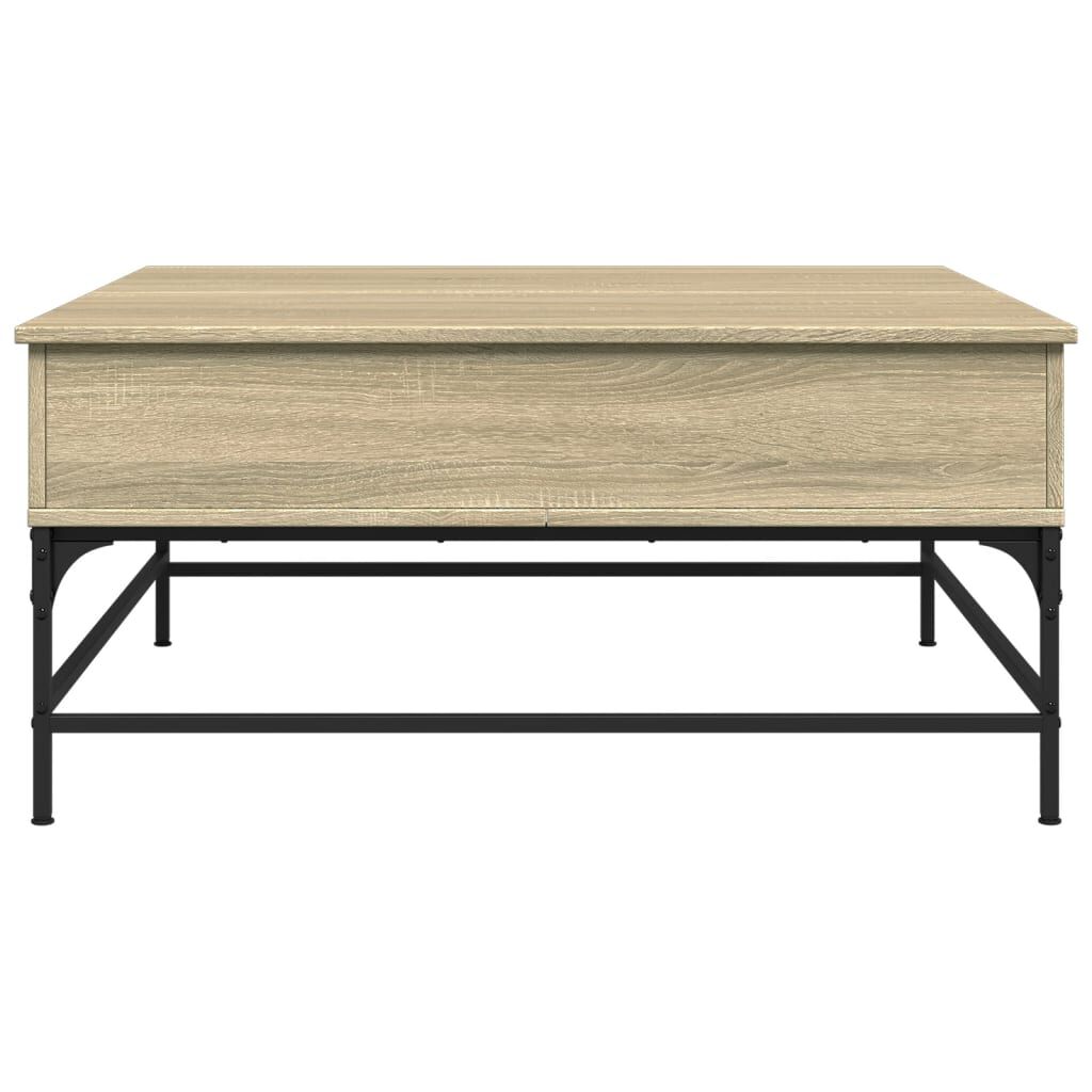 vidaXL Τραπεζάκι Σαλονιού Sonoma Δρυς 95x95x45 εκ Επεξ. Ξύλο + Μέταλλο
