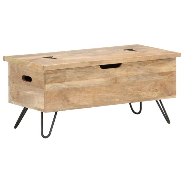 vidaXL Μπαούλο 90 x 40 x 45 εκ. από Μασίφ Ξύλο Μάνγκο