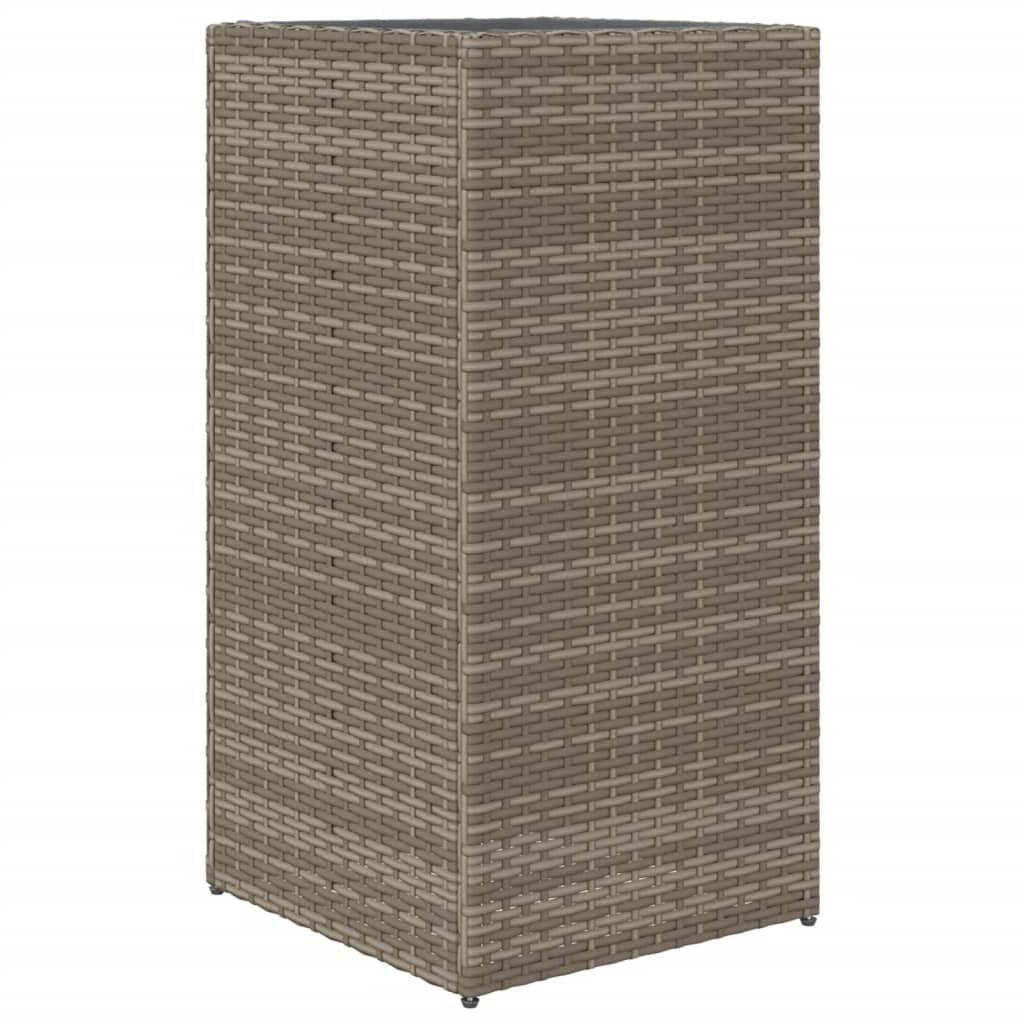 vidaXL Ζαρντινιέρες Κήπου 2 τεμ. Γκρι 40x40x80 εκ. από Συνθετικό Ρατάν