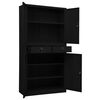 vidaXL Ντουλάπα Γραφείου Μαύρη 90 x 40 x 180 εκ. Ατσάλινη