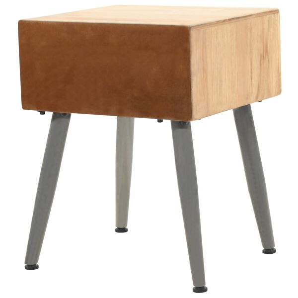 vidaXL Κομοδίνο 43 x 38 x 50 εκ. από Μασίφ Ξύλο Ελάτης